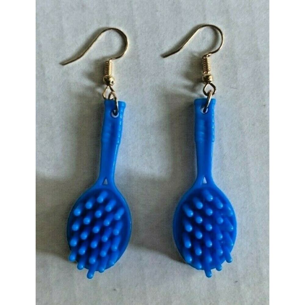New from Vintage Mini Blue Hairbrush Cracker Jack Charms Costume Jewelry C10